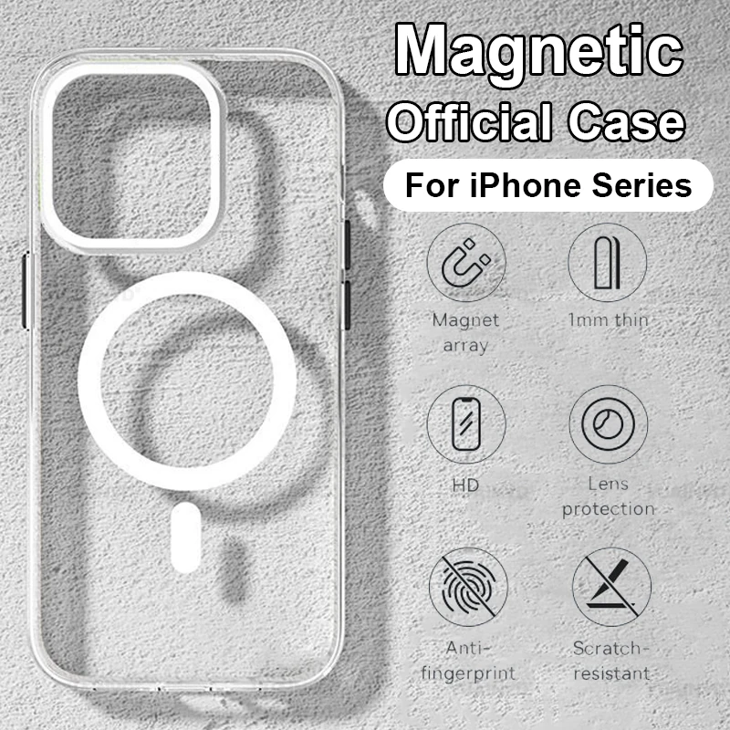 Original For Magsafe Magnetic Wireless Charging Case For iPhone 14 13 12 11 Pro Max Plus Mini X XS XR SE Clear Cover Accessories
Original For Magsafe Magnetic Wireless Charging Case For iPhone 14 13 12 11 Pro Max Plus Mini X XS XR SE Clear Cover Accessories