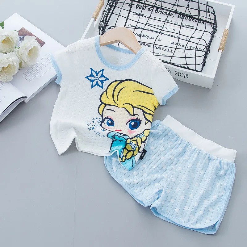 Summer Toddler Girls Pajama Set Elsa Frozen Princess Short Sleeve Top&shorts Girls Pajamas Cute Little Children Homewear
Summer Toddler Girls Pajama Set Elsa Frozen Princess Short Sleeve Top&shorts Girls Pajamas Cute Little Children Homewear
