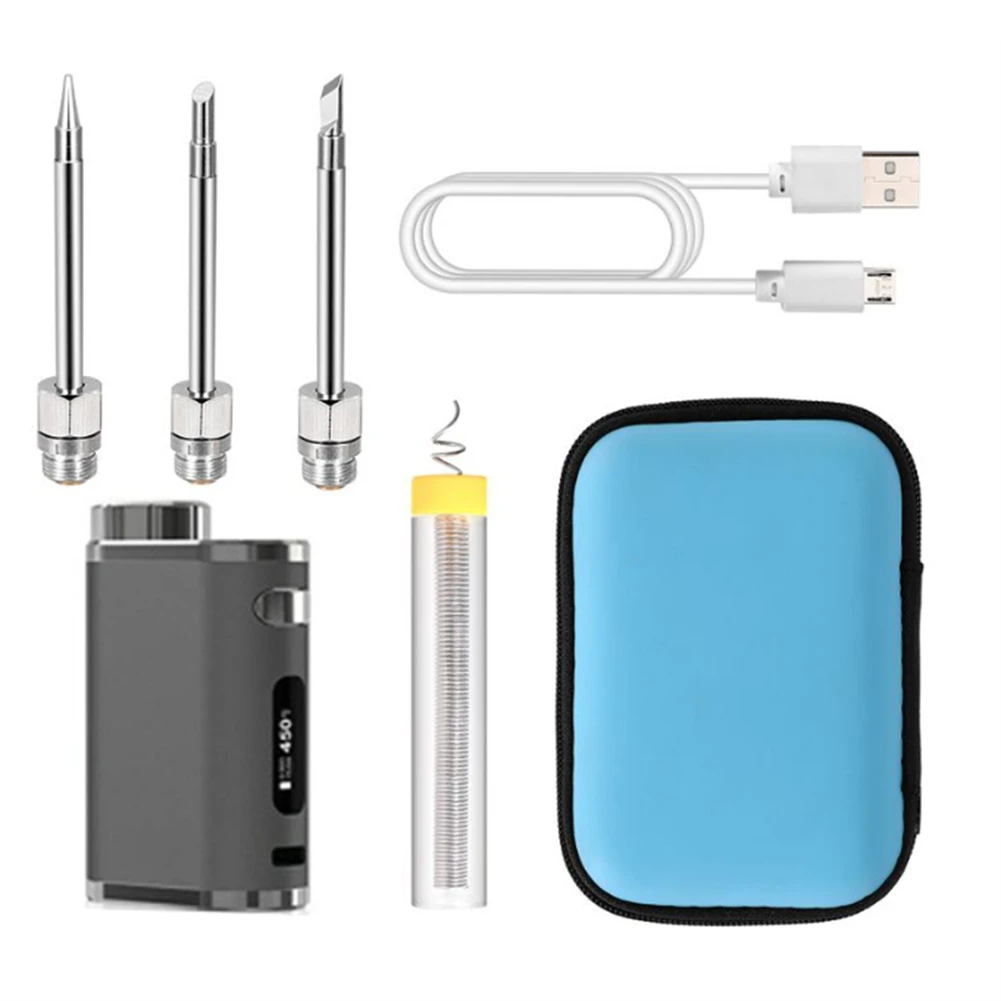 Portable Rechargeable Soldering Iron USB Battery Soldering Iron 1W-75W Power Outdoor Soldering Iron with 3 Tips(Grey)
Portable Rechargeable Soldering Iron USB Battery Soldering Iron 1W-75W Power Outdoor Soldering Iron with 3 Tips(Grey)