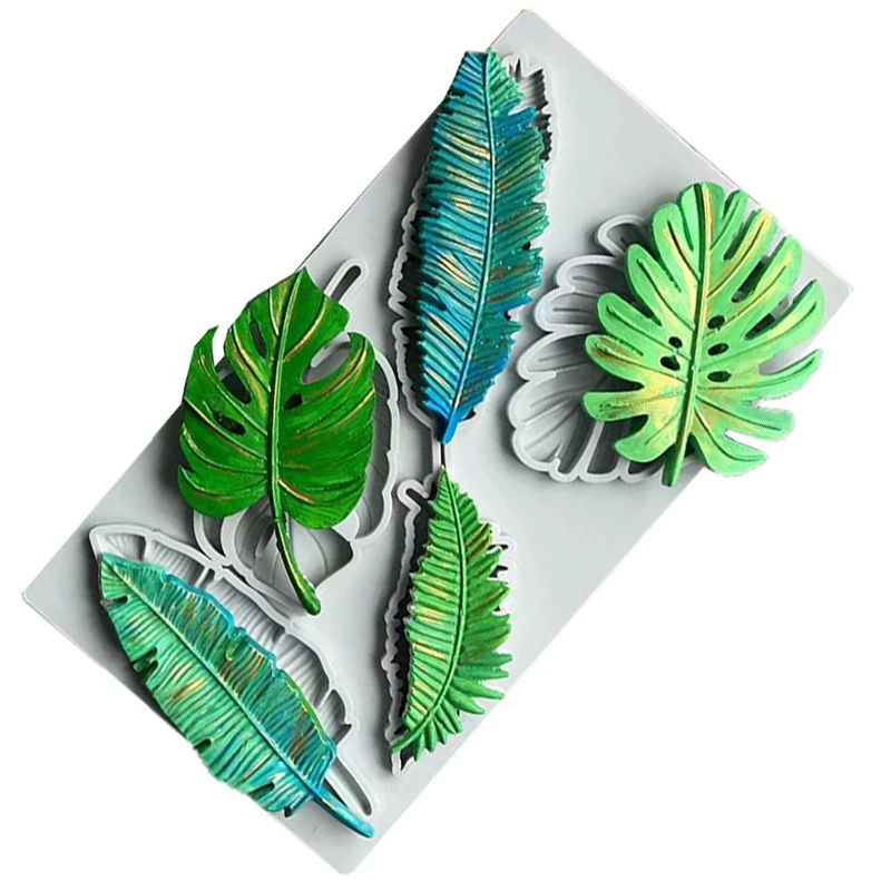 Тропический силиконовый инструмент Monstera для украшения тортов, пером, помадкой, форма «сделай сам» для конфет, сахара, конфет 
Тропический силиконовый инструмент Monstera для украшения тортов, пером, помадкой, форма «сделай сам» для конфет, сахара, конфет