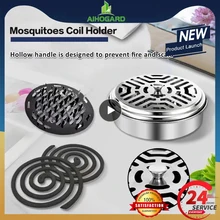 Mosquitoes Coil Holder Insect Repellent Tray Frame Stainless Steel Round Rack Indoor Mosquito Incense Box Waterproof Rack Plate