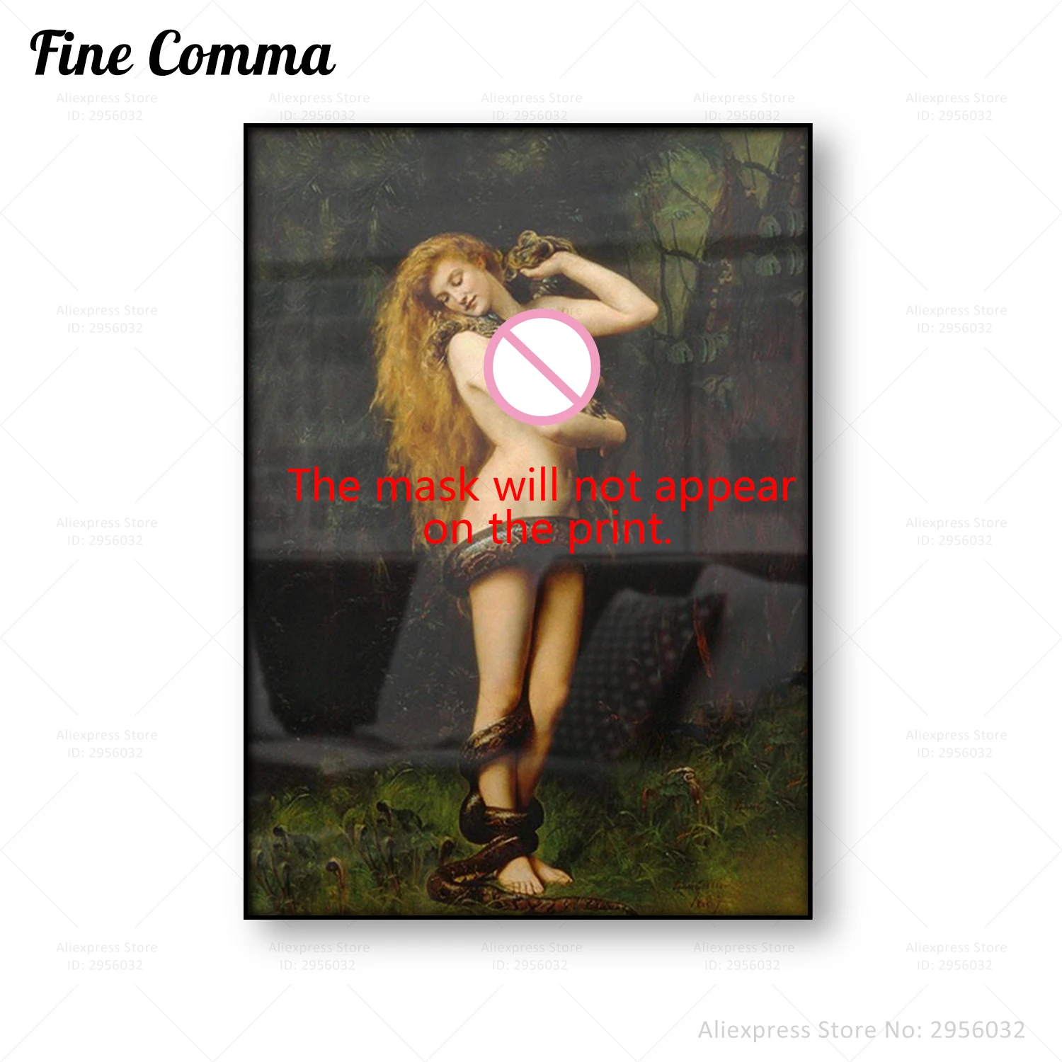 Lilith Vintage Painting Poster John Collier Woman with Snake Serpent Garden of Eden Mythological Antique Wall Art Canvas Print
Lilith Vintage Painting Poster John Collier Woman with Snake Serpent Garden of Eden Mythological Antique Wall Art Canvas Print