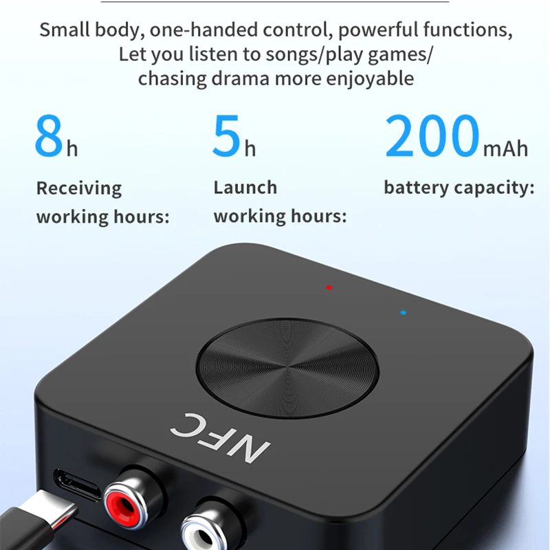 Bluetooth 5 0 аудио RCA приемник передатчик TF карта AptX 3 мм разъем Aux NFC стерео