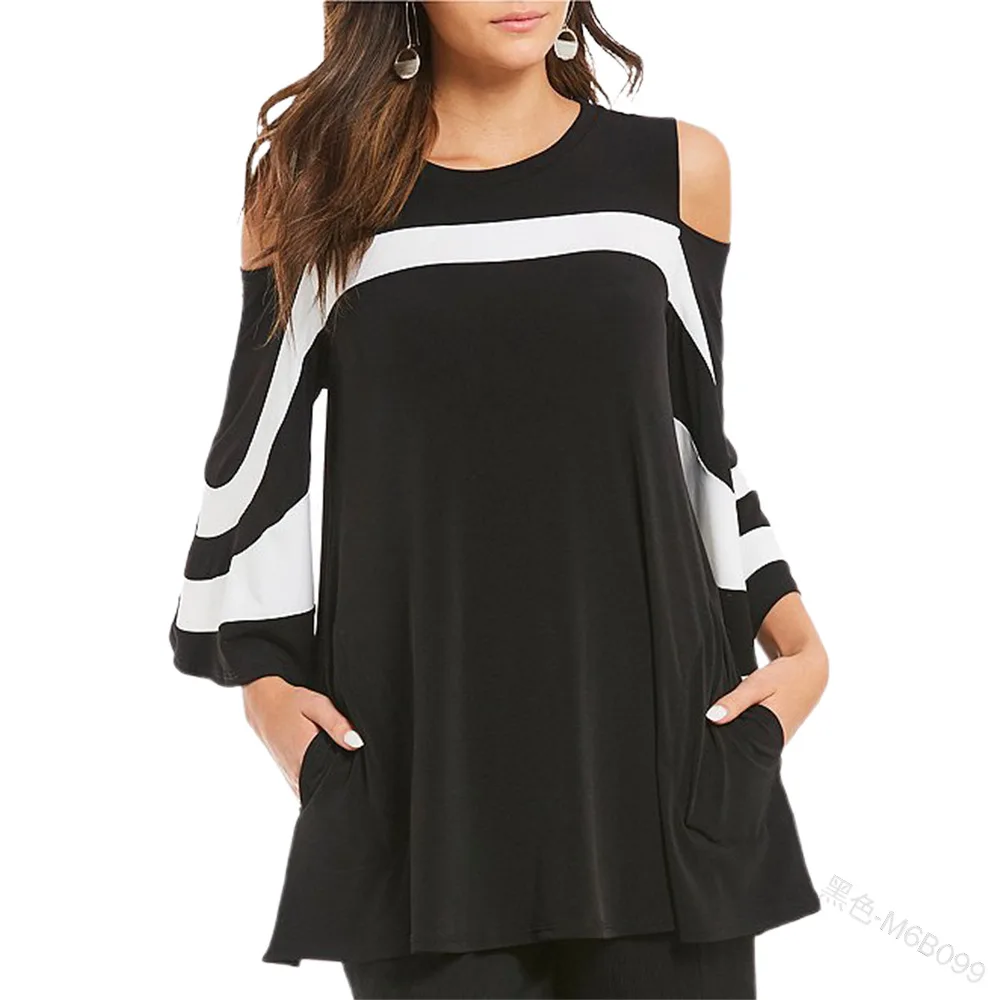 Round Neck Off Shoulder Fashion Pullover Loose Top Pocket Horn Long Sleeve A- Line Style T-shirt Spring Summer Women Tops
Round Neck Off Shoulder Fashion Pullover Loose Top Pocket Horn Long Sleeve A- Line Style T-shirt Spring Summer Women Tops