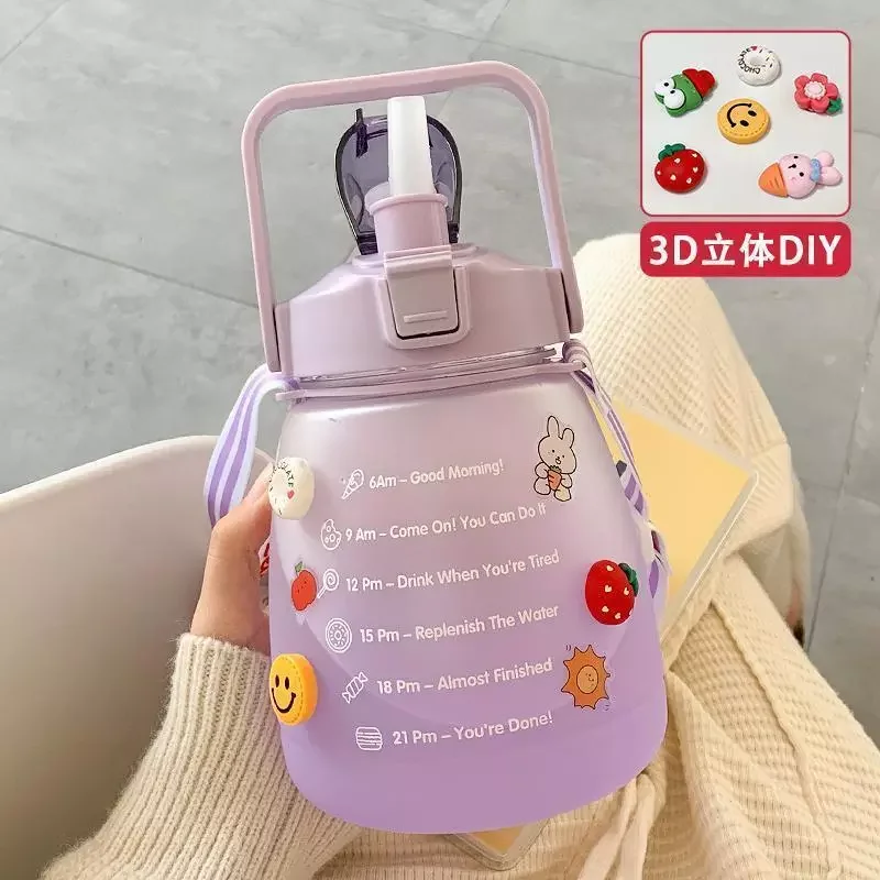 2022Gradient Pot-bellied Water Cup Large-capacity Kettle Sttudent Portable Sports Water Bottle with Straw Couple Plastic Cup
2022Gradient Pot-bellied Water Cup Large-capacity Kettle Sttudent Portable Sports Water Bottle with Straw Couple Plastic Cup