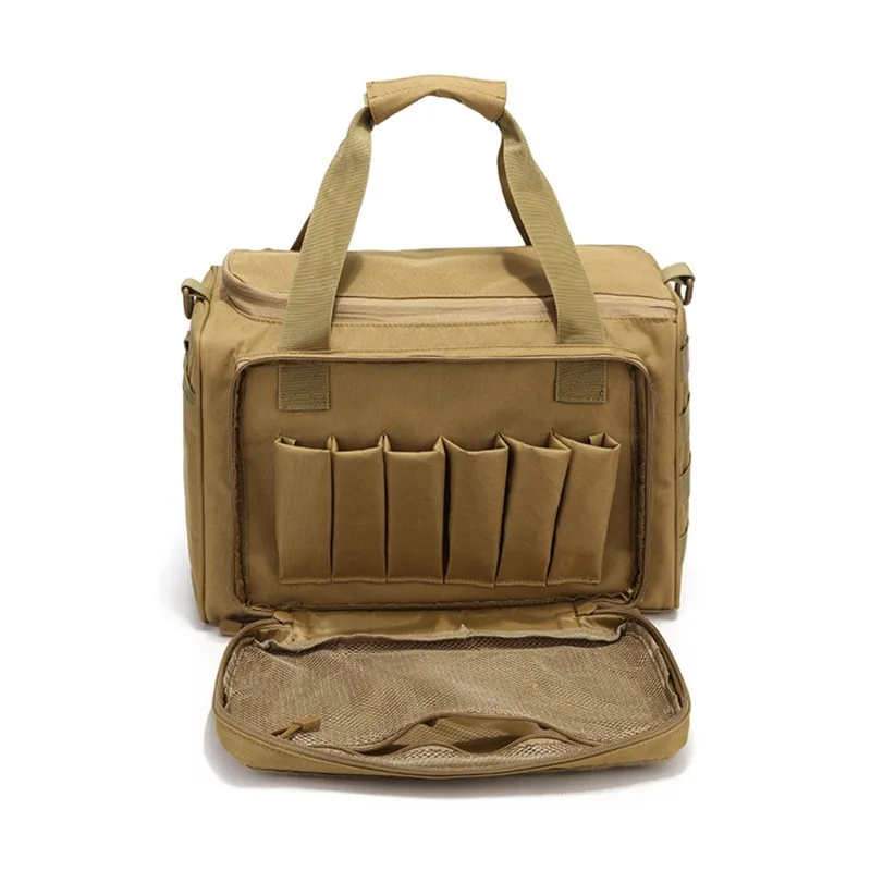 Tactical Range Bag Molle System Waterproof Pistol Shooting Pistol Case Pack Khaki Hunting Accessories Tools Sling Bag Camping
Tactical Range Bag Molle System Waterproof Pistol Shooting Pistol Case Pack Khaki Hunting Accessories Tools Sling Bag Camping