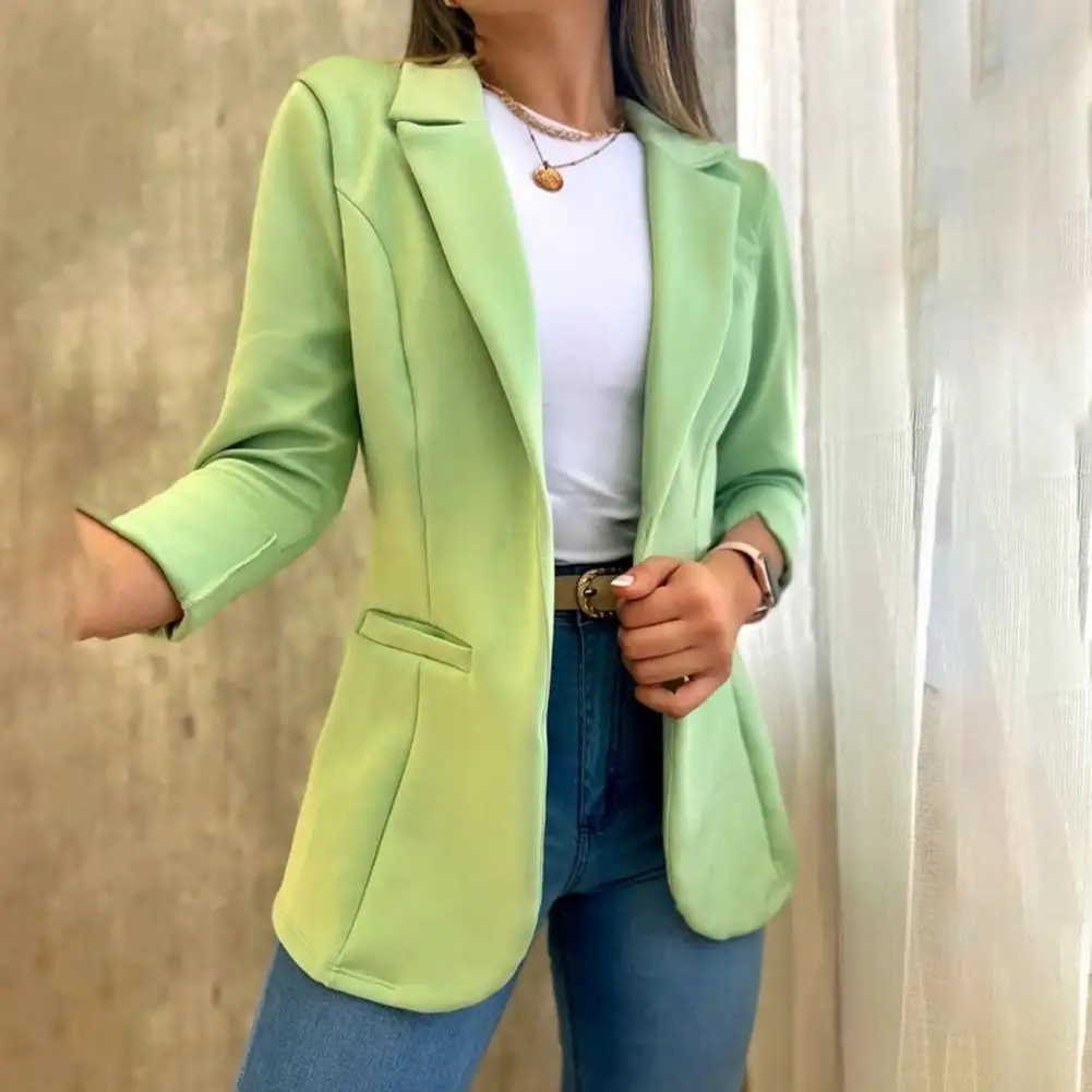 Lapel Women Chic Women's Lapel Coat for Fall Spring Straight Cut Mid-length Business-ready with Patch Pockets Woemn Spring
Lapel Women Chic Women's Lapel Coat for Fall Spring Straight Cut Mid-length Business-ready with Patch Pockets Woemn Spring