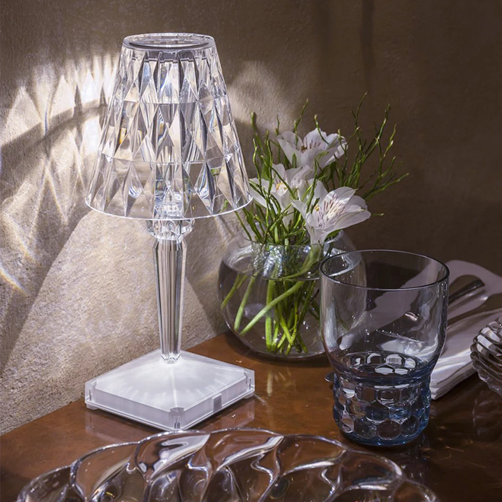 Dimmable Table Lamp USB Control Crystal Luxury LED Desk Lamps Night Lights Clear Acrylic Decoration Light for Bedroom Bedside
Dimmable Table Lamp USB Control Crystal Luxury LED Desk Lamps Night Lights Clear Acrylic Decoration Light for Bedroom Bedside
