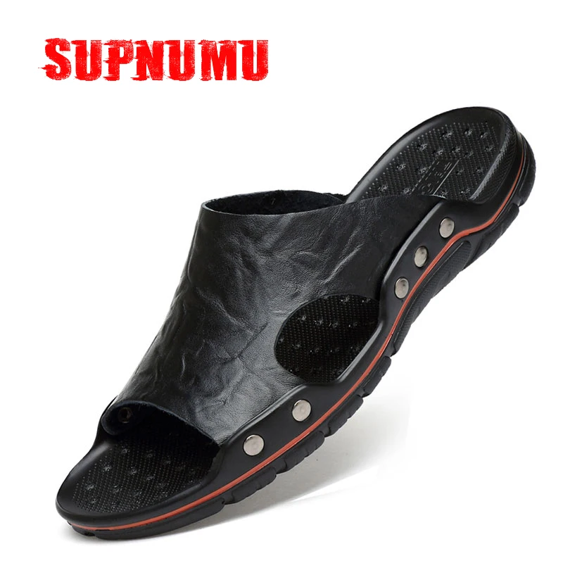 Сандалии Supnumu мужские из натуральной кожи, Повседневные Дышащие шлепанцы, без застежки, пляжные тапочки, сланцы, летняя модель, большие размеры 48
Сандалии Supnumu мужские из натуральной кожи, Повседневные Дышащие шлепанцы, без застежки, пляжные тапочки, сланцы, летняя модель, большие размеры 48