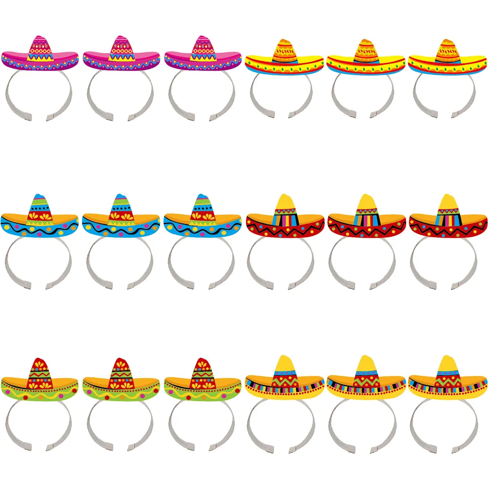 18 Pcs Party Headdress Hair Accessories Mexican Sombrero Decor Headband Paper Hat Hats Costume
18 Pcs Party Headdress Hair Accessories Mexican Sombrero Decor Headband Paper Hat Hats Costume