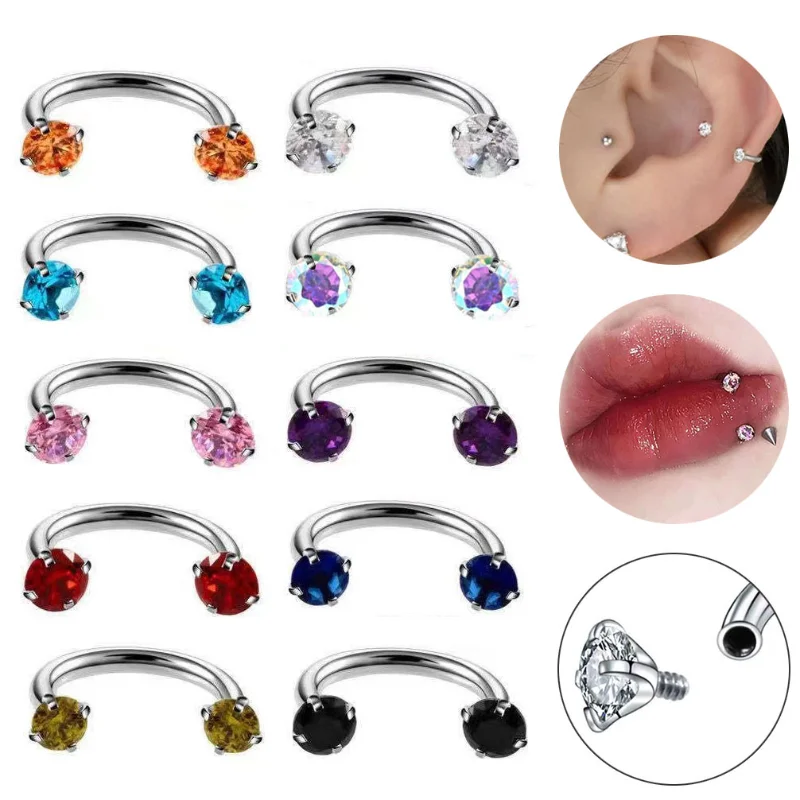 U/C Stainless Steel Diamond Nose Ring Lip Ring Ear Bone Clips Man's Woman's Trend Jewelry Body Piercing Jewelry
U/C Stainless Steel Diamond Nose Ring Lip Ring Ear Bone Clips Man's Woman's Trend Jewelry Body Piercing Jewelry