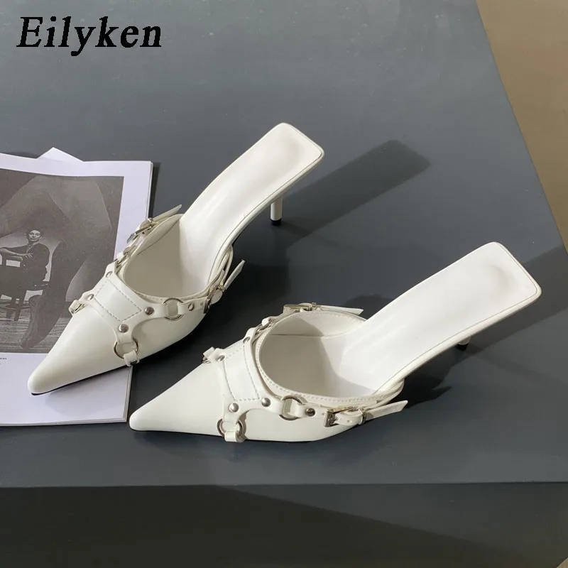 Eilyken/Новинка 2023 года; Сезон весна; Брендовые женские шлепанцы; Модные босоножки с острым носком на тонком высоком каблуке; Модельные туфли бе...
Eilyken/Новинка 2023 года; Сезон весна; Брендовые женские шлепанцы; Модные босоножки с острым носком на тонком высоком каблуке; Модельные туфли бе...