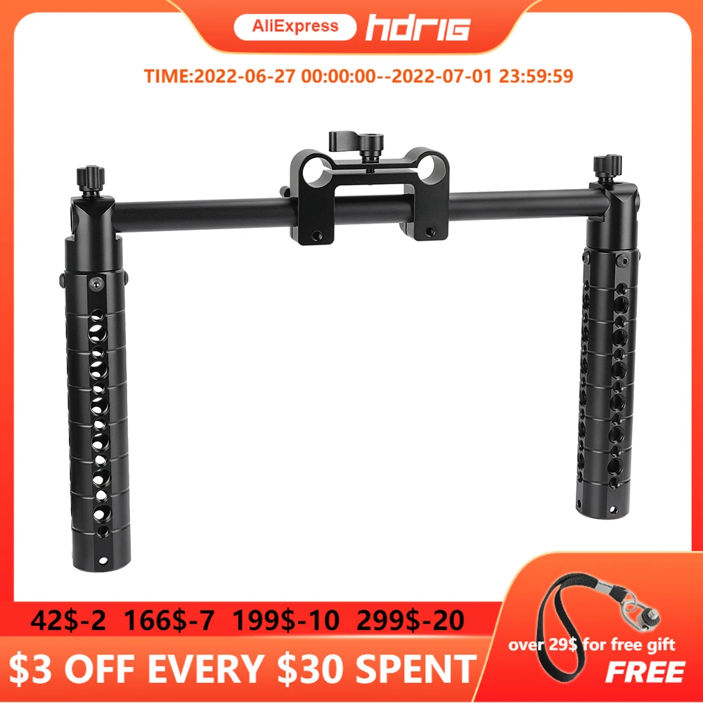 HDRIG Cheese Handgrip Pair Handle Grips Handlebar Support Kit With 15mm Rod Clamp For DSLR Camera Camcorder Shoulder Rig 
HDRIG Cheese Handgrip Pair Handle Grips Handlebar Support Kit With 15mm Rod Clamp For DSLR Camera Camcorder Shoulder Rig