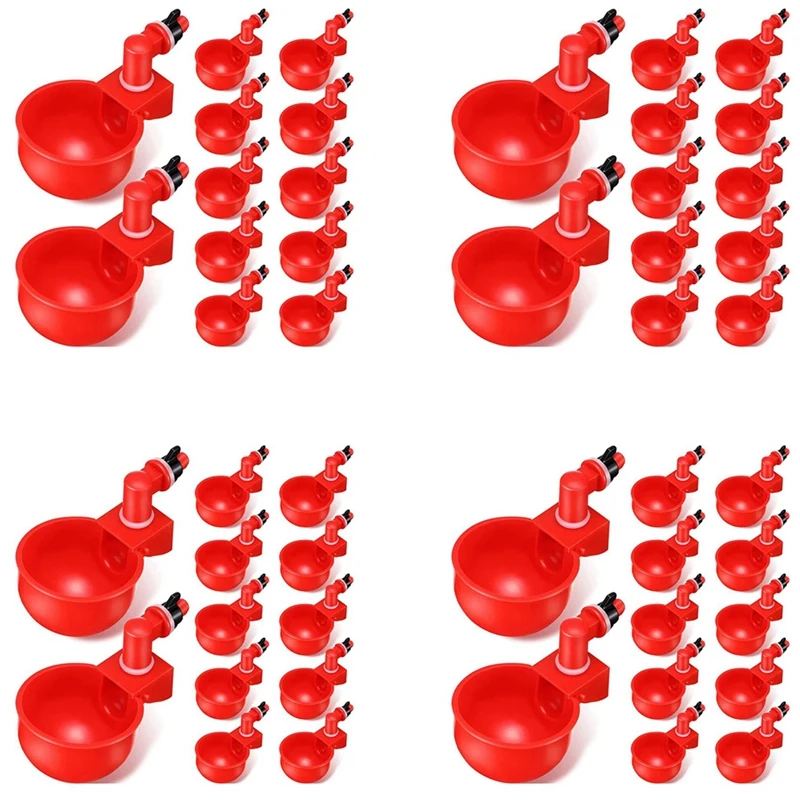 48PCS Chicken Watering Cup Automatic Filling Waterer Poultry Drinking Bowl Thread Watering Feeder Cup For Chicken
48PCS Chicken Watering Cup Automatic Filling Waterer Poultry Drinking Bowl Thread Watering Feeder Cup For Chicken