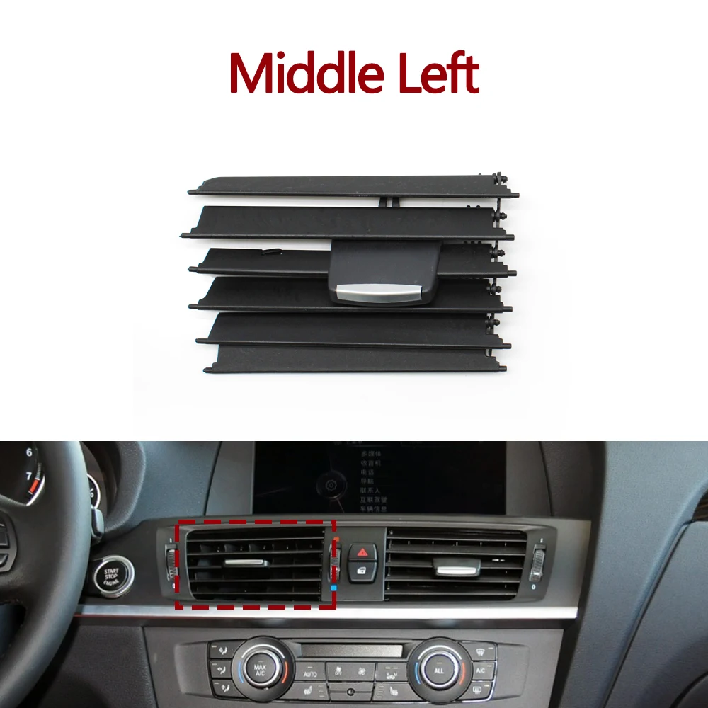 LHD RHD Передняя Центральная Левая Правая система кондиционирования воздуха решетка вентиляционного отверстия с зажимом Ремонтный комплект для BMW X3 X4 F25 F26 2011-2018 
LHD RHD Передняя Центральная Левая Правая система кондиционирования воздуха решетка вентиляционного отверстия с зажимом Ремонтный комплект для BMW X3 X4 F25 F26 2011-2018