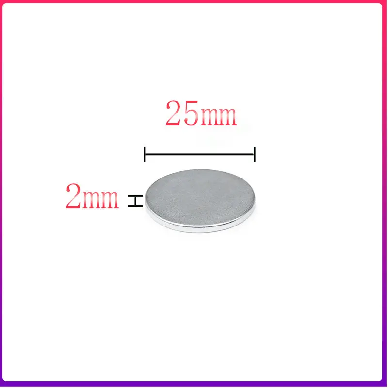 5/10/20//30/50PCS 25x2 mm Round Strong Powerful Magnetic Magnet 25mm X 2mm Disc Neodymium Magnet 25x2mm Permanent Magnets 25*2
5/10/20//30/50PCS 25x2 mm Round Strong Powerful Magnetic Magnet 25mm X 2mm Disc Neodymium Magnet 25x2mm Permanent Magnets 25*2