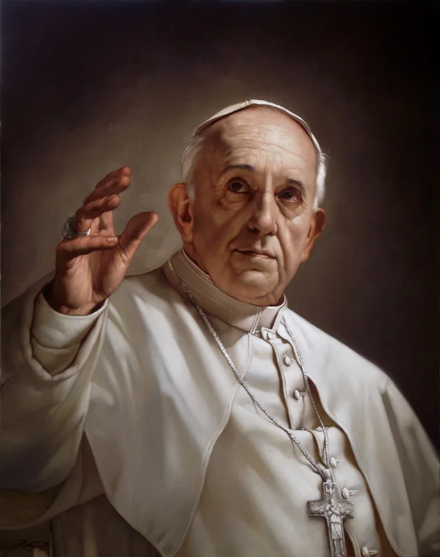 

Religion ART Pope Francis portrait art of Christianity Catholicism Pontifex Maximus Pope Society of Jesus print art painting