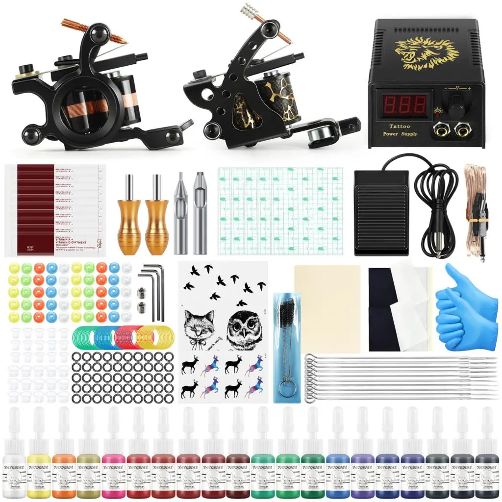 Tattoo Kits Tattoo Machines Gun Ink Sets Power Supply Grips Body Art Tools Set Tattoo Permanent Makeup Tattoo ToolsSet
Tattoo Kits Tattoo Machines Gun Ink Sets Power Supply Grips Body Art Tools Set Tattoo Permanent Makeup Tattoo ToolsSet