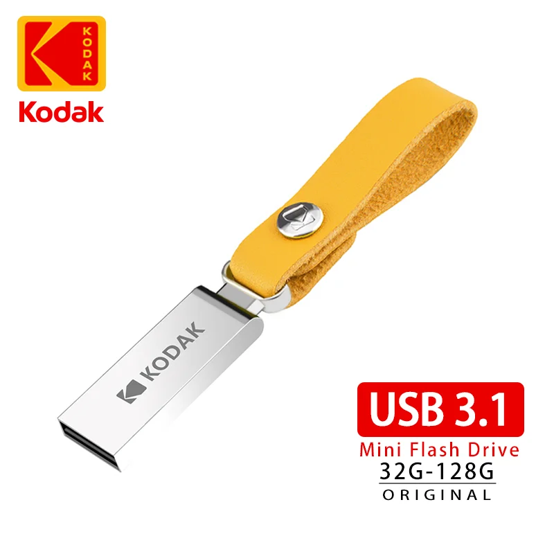 

KODAK Mini metal USB Flash Drives lanyard for keys pen drive USB3.1 USB2.0 thumb drive 16GB for car laptops destops MacBook