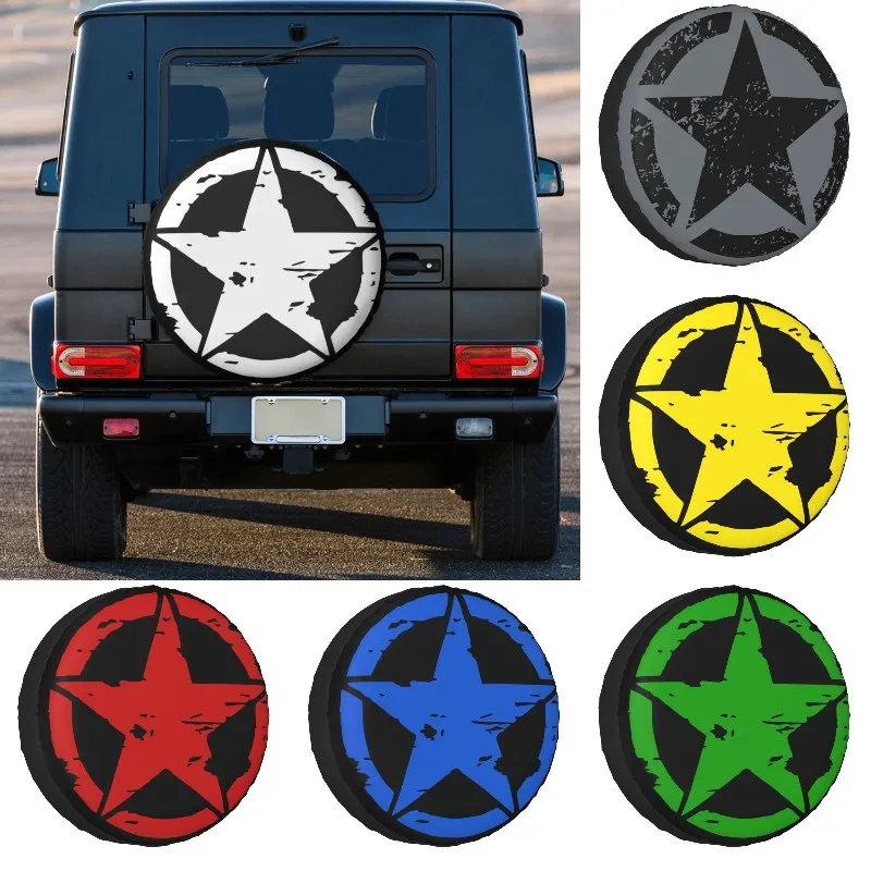 Custom Military Tactical Army Star Spare Tire Cover for Mitsubishi Pajero Car Wheel Protectors
Custom Military Tactical Army Star Spare Tire Cover for Mitsubishi Pajero Car Wheel Protectors