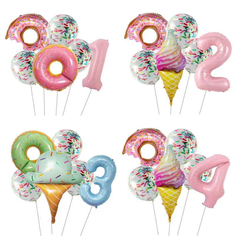1/6pcs Ice Cream Candy Donuts Foil Balloons Set Large Number 0-9 Balloon for Baby Shower Girl Boy Birthday Party Decoration Toys
1/6pcs Ice Cream Candy Donuts Foil Balloons Set Large Number 0-9 Balloon for Baby Shower Girl Boy Birthday Party Decoration Toys
