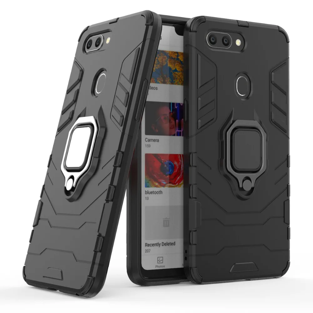 

Shockproof Kickstand Armor Case For OPPO R9 R9S R11 R11S R15 Plus Heavy Duty Protection Hard PC TPU Cover For R17 Plus