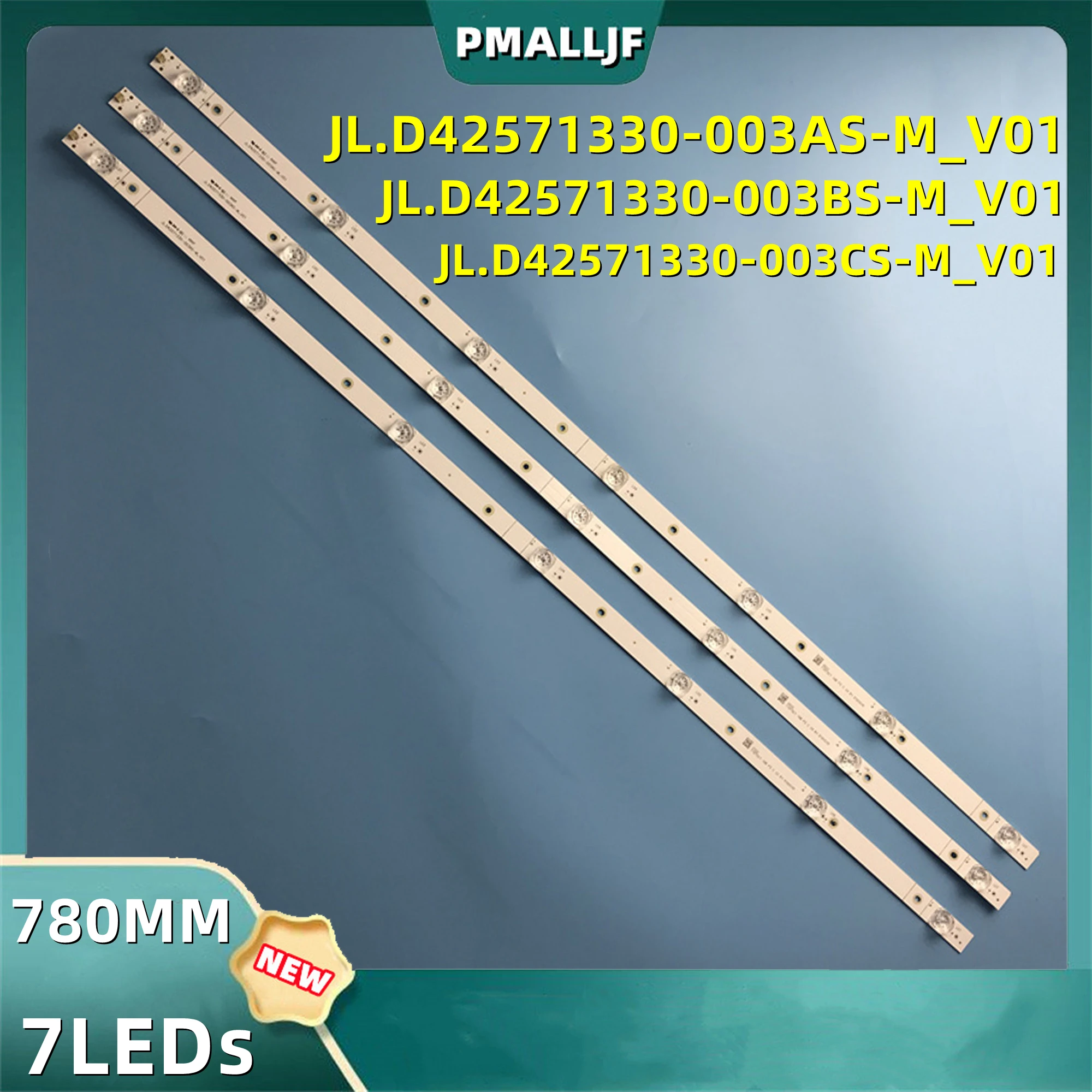 3Pcs/Set LED Strip For Hisense HZ43E35A HZ43E30D HD425V1F71-T0K1 JL.D42571330-003BS-M_V02 003AS 003CS 003FS V01 H43B7100
3Pcs/Set LED Strip For Hisense HZ43E35A HZ43E30D HD425V1F71-T0K1 JL.D42571330-003BS-M_V02 003AS 003CS 003FS V01 H43B7100