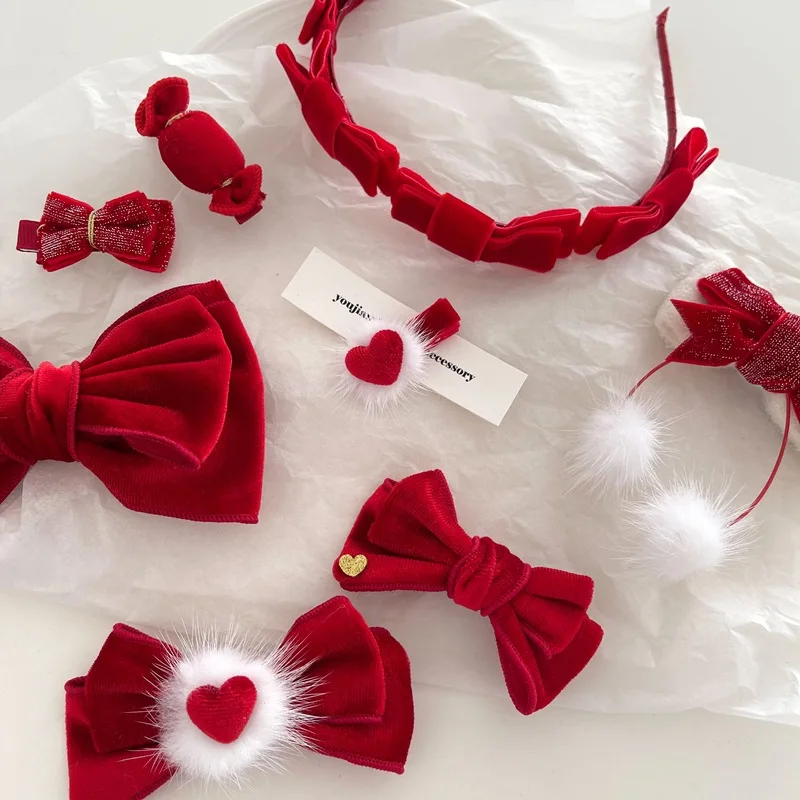 Red Love Bow Small Candy Hairpin Hairband Sweet And Cute All-match Hair Ball Edge Clip Girl Hairpin Hair Accessories 
Red Love Bow Small Candy Hairpin Hairband Sweet And Cute All-match Hair Ball Edge Clip Girl Hairpin Hair Accessories