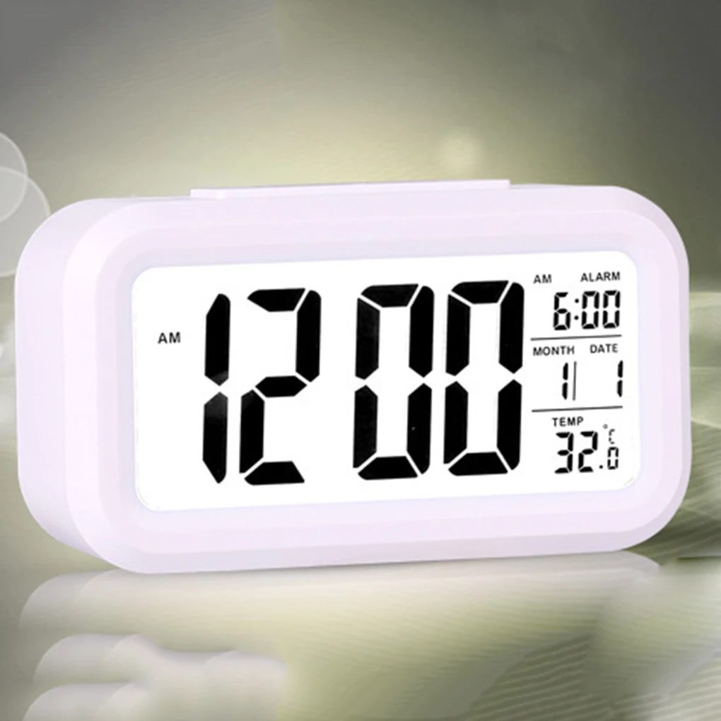 Светодиодный зеркальный цифровой будильник электронные часы