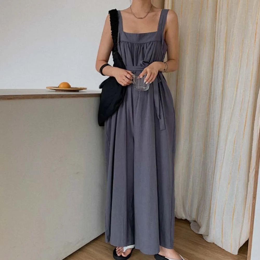Cotton Linen Suspender Jumpsuit Slim Linen Overalls Fashion Casual Jumpsuit Wide-leg Trousers Women For Summer 2022 New Korea
Cotton Linen Suspender Jumpsuit Slim Linen Overalls Fashion Casual Jumpsuit Wide-leg Trousers Women For Summer 2022 New Korea