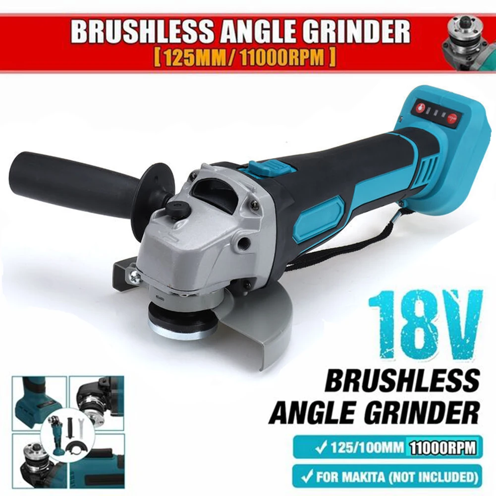 125mm Cordless Brushless Angle Grinder Body Variable Speed For Makita 18V 1830 1840 1850 1860 Battery Grinding Cutting Polishing
125mm Cordless Brushless Angle Grinder Body Variable Speed For Makita 18V 1830 1840 1850 1860 Battery Grinding Cutting Polishing
