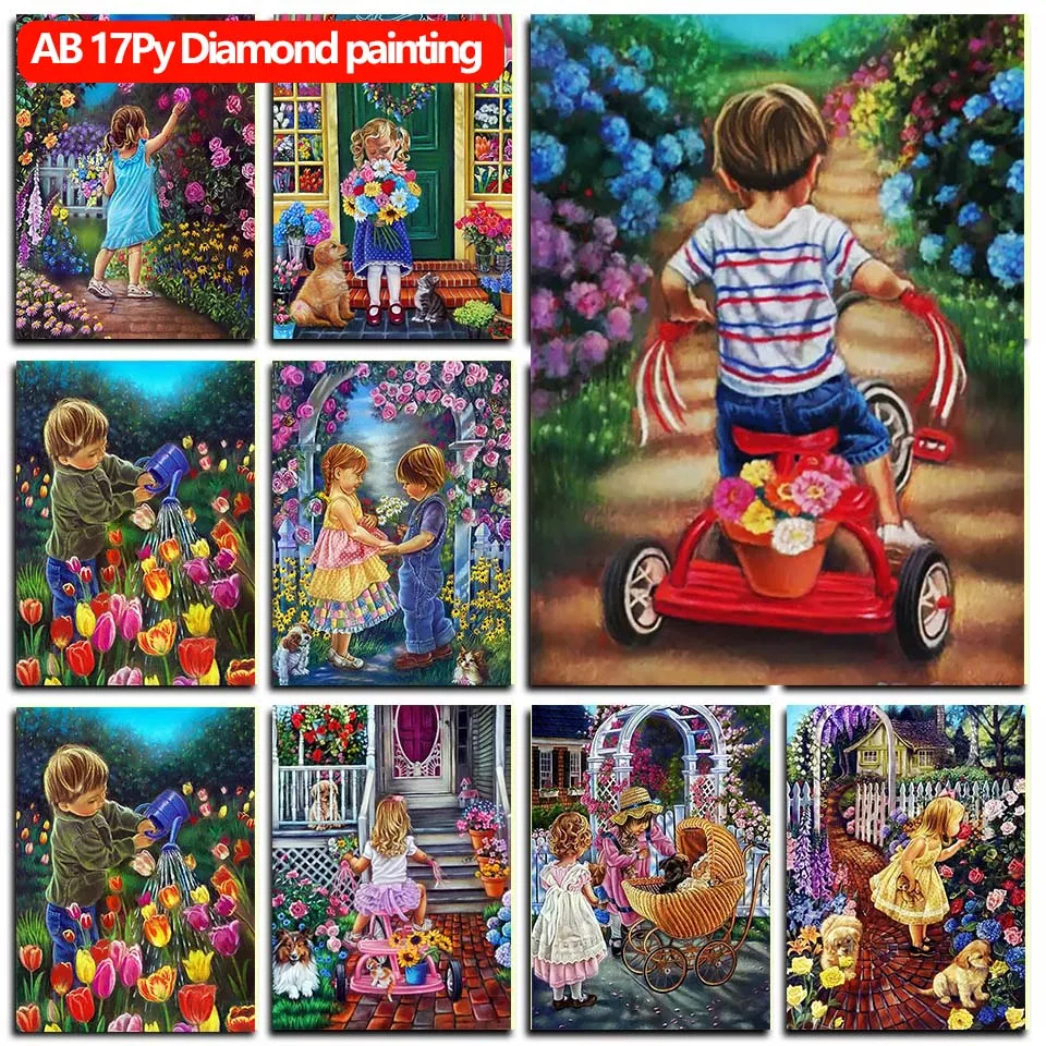 AB 5D Diamond Painting Oil Embroidery Little Boy Girl 2022 New Cross Stitch Kits Flower Romantic Portrait Cartoon Child Gift
AB 5D Diamond Painting Oil Embroidery Little Boy Girl 2022 New Cross Stitch Kits Flower Romantic Portrait Cartoon Child Gift