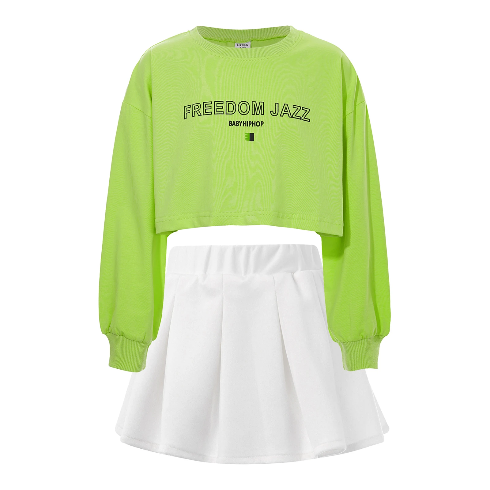 Комплект для девочек из 2 предметов, повседневный укороченный топ с длинным рукавом и плиссированная юбка, костюм для чирлидинга в стиле хип-хоп для выступлений и танцев, 2023 
Комплект для девочек из 2 предметов, повседневный укороченный топ с длинным рукавом и плиссированная юбка, костюм для чирлидинга в стиле хип-хоп для выступлений и танцев, 2023