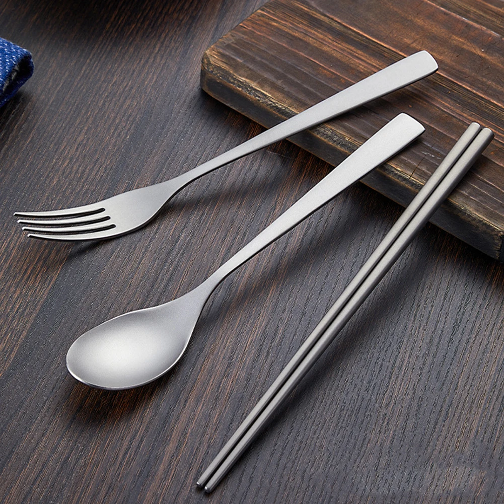 Brand New Chopsticks Fork Spoon Titanium Comfortable Durable Frosted Texture Functional Home Use Not Easy Rust
Brand New Chopsticks Fork Spoon Titanium Comfortable Durable Frosted Texture Functional Home Use Not Easy Rust