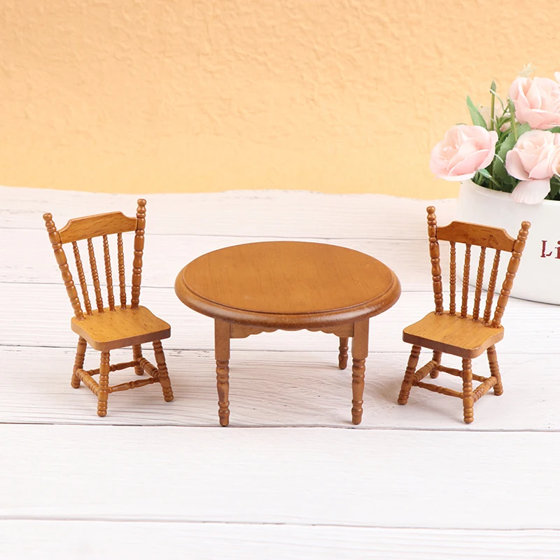 

Набор миниатюрных круглых обеденных стульев для кукольного домика 1:12, садовая мебель, Декор, мебель для кукол