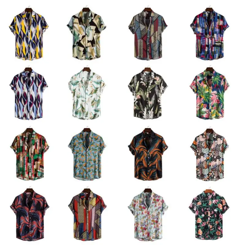 Men's Hawaiian Short Sleeve Printed Striped Shirt Social High Quality Loose And Breathable Summer Gothic Vintage Dazn Clothes 
Men's Hawaiian Short Sleeve Printed Striped Shirt Social High Quality Loose And Breathable Summer Gothic Vintage Dazn Clothes