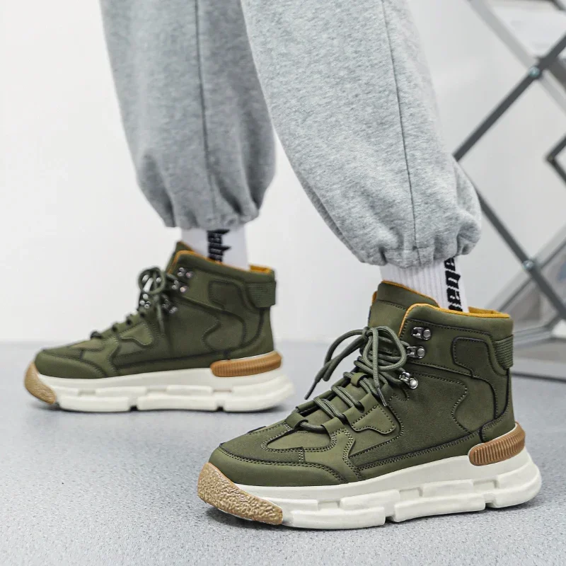 Мужские высокие кроссовки, черные повседневные ботильоны на платформе, на шнуровке, с круглым носком, для улицы, Осень-зима 2023
Мужские высокие кроссовки, черные повседневные ботильоны на платформе, на шнуровке, с круглым носком, для улицы, Осень-зима 2023