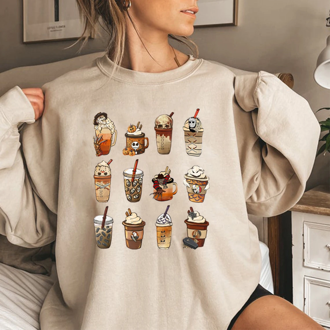 Halloween Horror Coffee Sweatshirt Horror Movie Coffee Hoodies Women Sweatshirts Fall Coffee Hoodie Halloween Gift Pullovers Top
Halloween Horror Coffee Sweatshirt Horror Movie Coffee Hoodies Women Sweatshirts Fall Coffee Hoodie Halloween Gift Pullovers Top