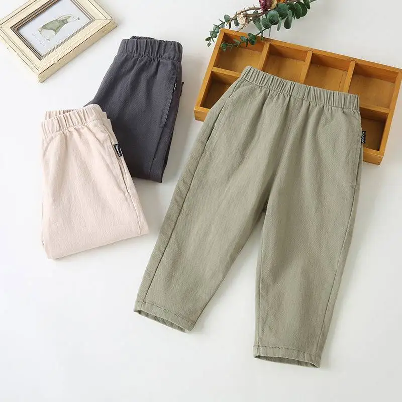 Spring And Autumn Boys Cotton Pants New Casual Versatile Fashion Children's Solid Color Korean Outer Wear Casual Trousers Trend
Spring And Autumn Boys Cotton Pants New Casual Versatile Fashion Children's Solid Color Korean Outer Wear Casual Trousers Trend