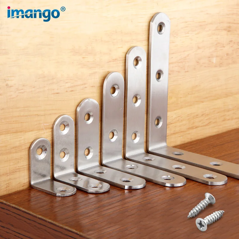 Stainless Steel 90 Degree Angle Bracket Corner Brackets Joint Bracket Fastener Furniture Door Cabinet Screens Wall with Screws
Stainless Steel 90 Degree Angle Bracket Corner Brackets Joint Bracket Fastener Furniture Door Cabinet Screens Wall with Screws