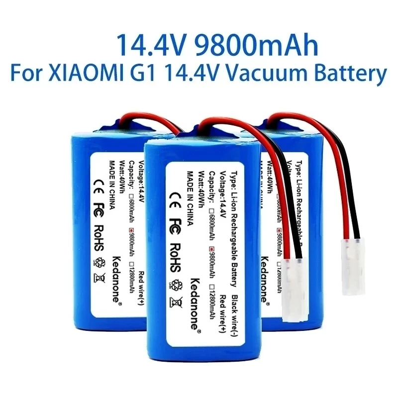 Литий-ионный аккумулятор 4S1P 18650 14,4 В 9800 мАч для робота-пылесоса Xiaomi G1 MI Essential MJSTG1
Литий-ионный аккумулятор 4S1P 18650 14,4 В 9800 мАч для робота-пылесоса Xiaomi G1 MI Essential MJSTG1