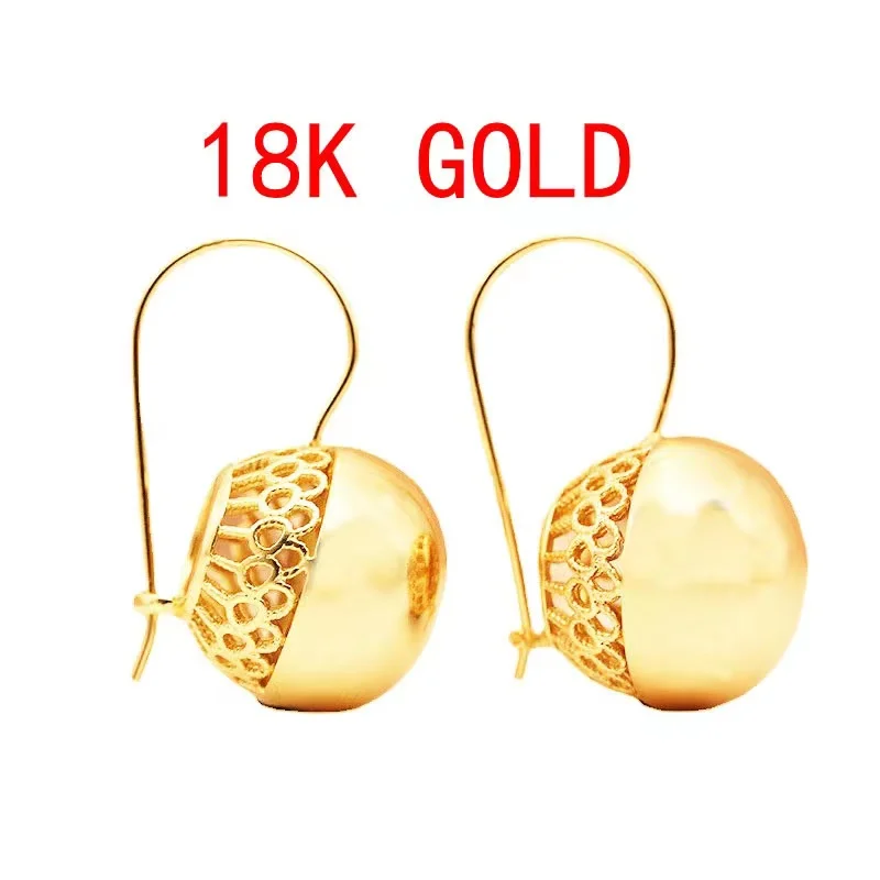 Creative Women's Hollow Ball Hanging Gold Earrings Carved Lace Engagement Wedding Earrings Charm Jewelry Pendientes De Mujer
Creative Women's Hollow Ball Hanging Gold Earrings Carved Lace Engagement Wedding Earrings Charm Jewelry Pendientes De Mujer