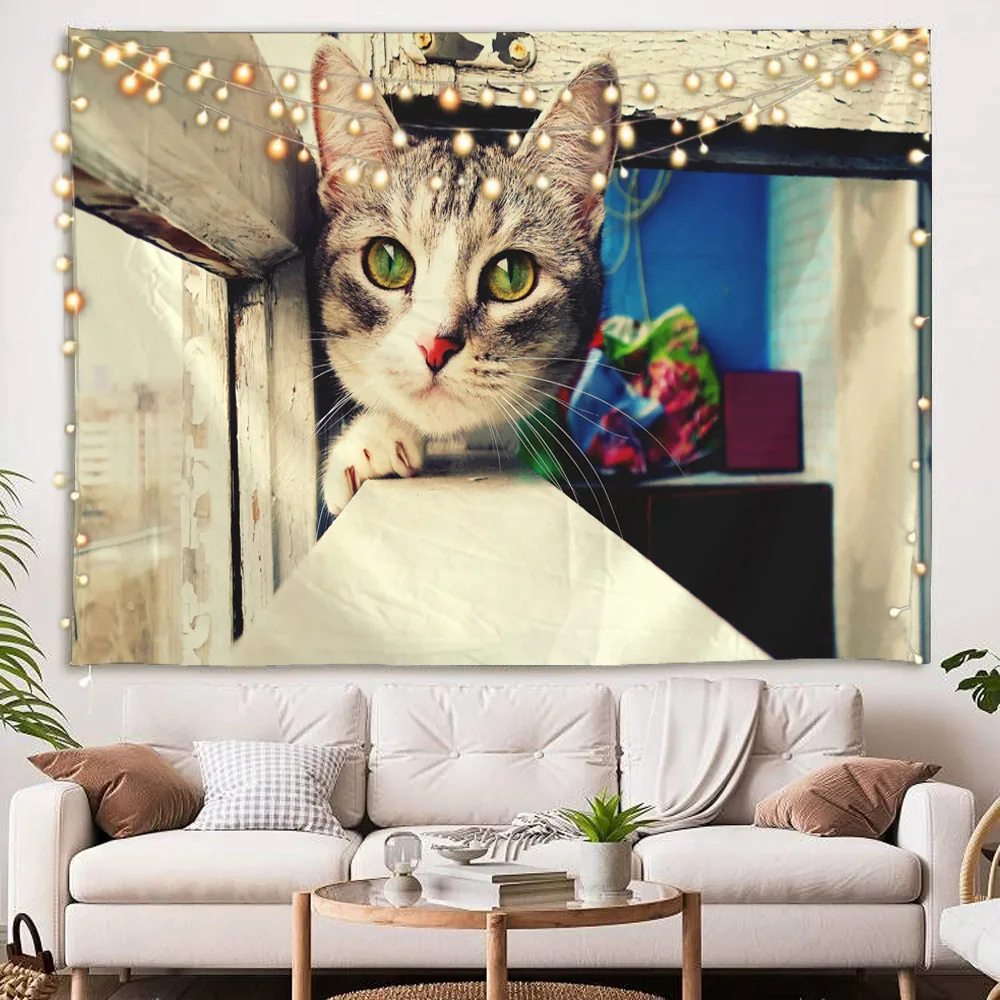 Beautiful Looking Cat Tapestry Wall Hanging Bohemian Hippie Bedroom Background Cloth Printing Home Decor
Beautiful Looking Cat Tapestry Wall Hanging Bohemian Hippie Bedroom Background Cloth Printing Home Decor