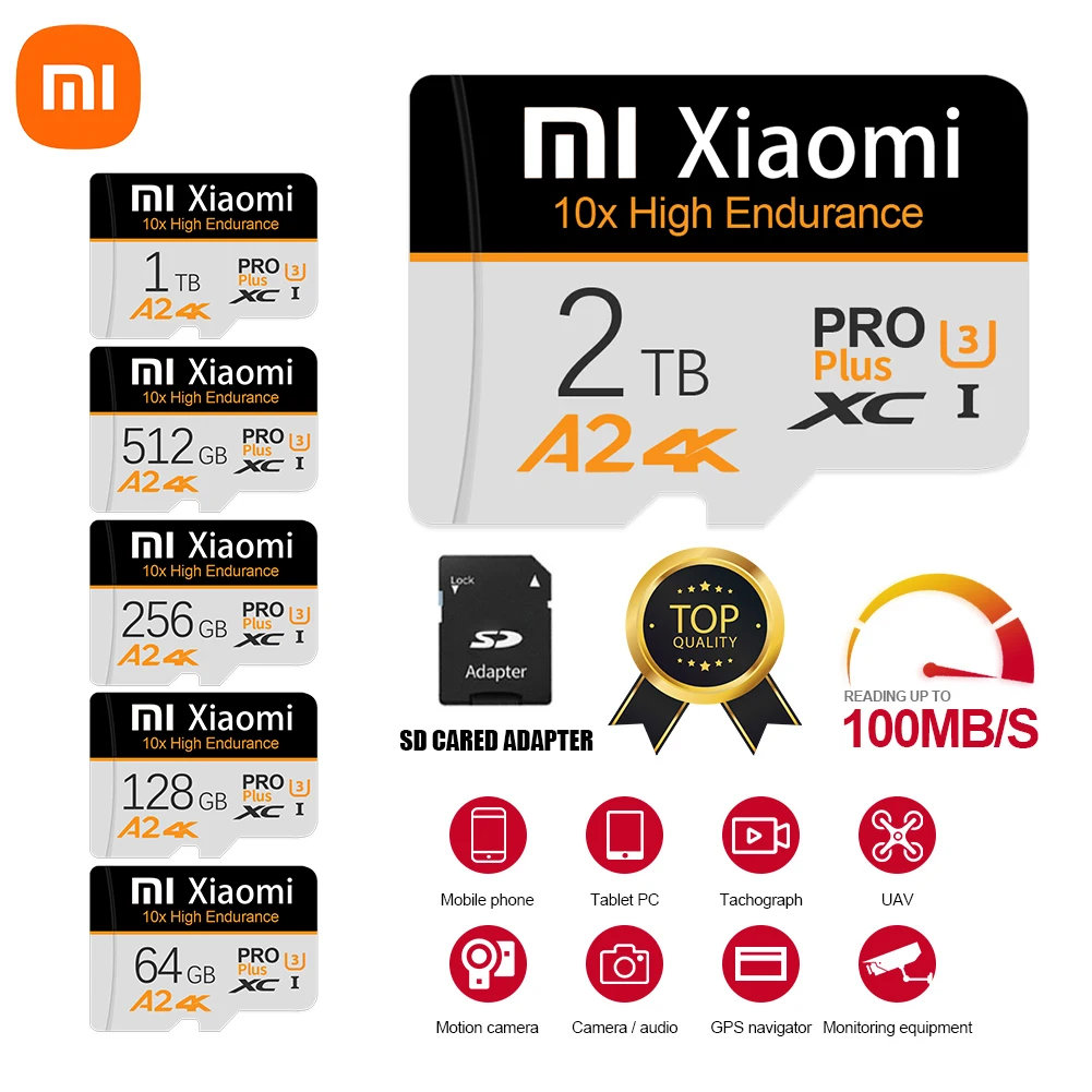 Высокоскоростная карта памяти Xiaomi 2 ТБ Pro Micro TF/SD 128 ГБ 256 ГБ 512 ГБ 1 ТБ флэш-карта памяти 1 ТБ флэш-карта SD для смартфонов playstation
Высокоскоростная карта памяти Xiaomi 2 ТБ Pro Micro TF/SD 128 ГБ 256 ГБ 512 ГБ 1 ТБ флэш-карта памяти 1 ТБ флэш-карта SD для смартфонов playstation