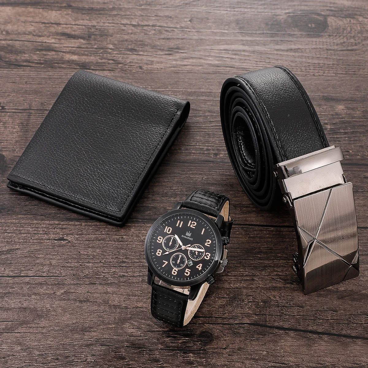 Men's Watch+Wallet+Belt Set Male's Gift for Father's Day Birthday Gift 3pcs/set Good-looking PU Strap Casual Quartz Watch AC889
Men's Watch+Wallet+Belt Set Male's Gift for Father's Day Birthday Gift 3pcs/set Good-looking PU Strap Casual Quartz Watch AC889