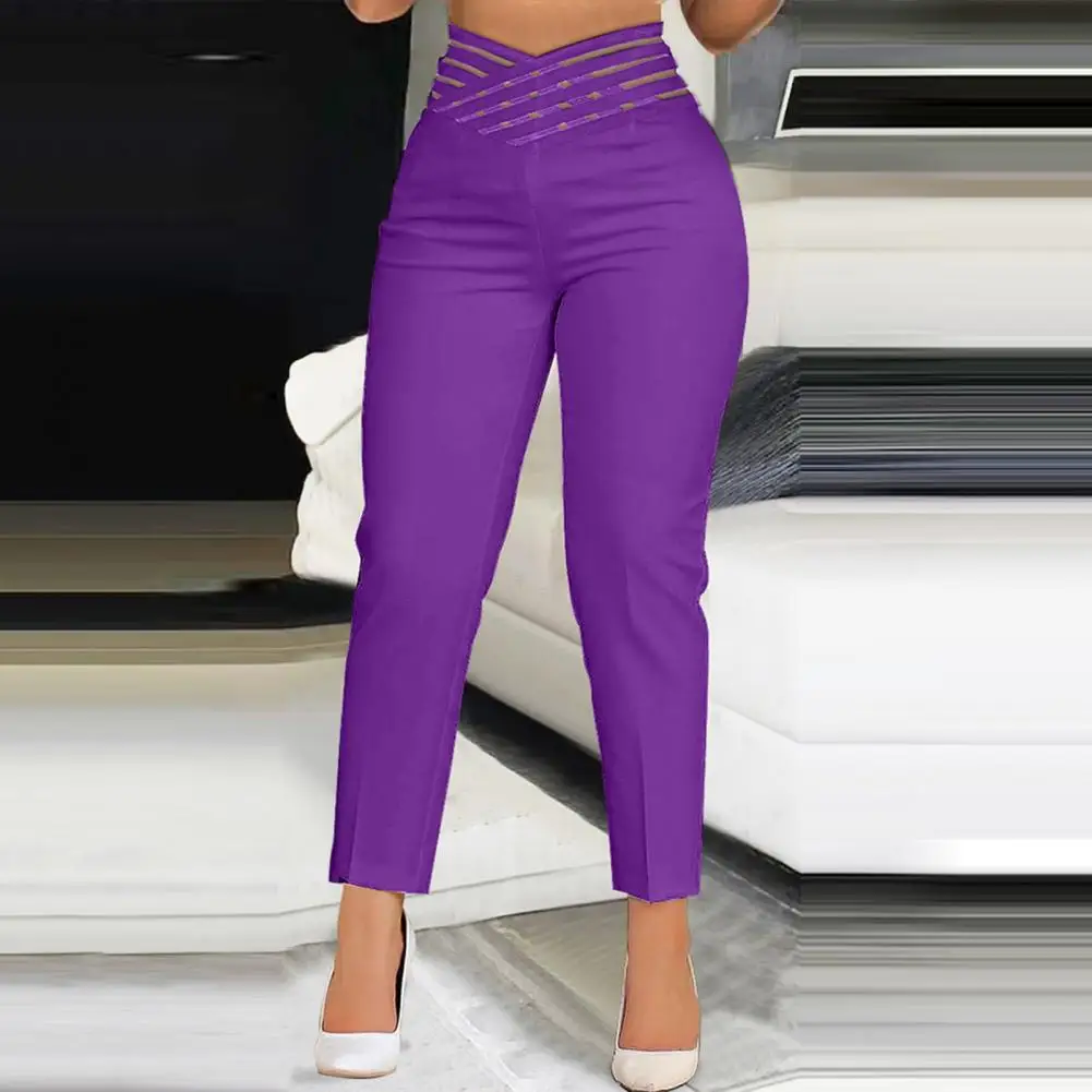 Women Lightweight Pants Slim Fit High Waist Women's Pencil Trousers Breathable Streetwear with Hollow Design Solid Color
Women Lightweight Pants Slim Fit High Waist Women's Pencil Trousers Breathable Streetwear with Hollow Design Solid Color