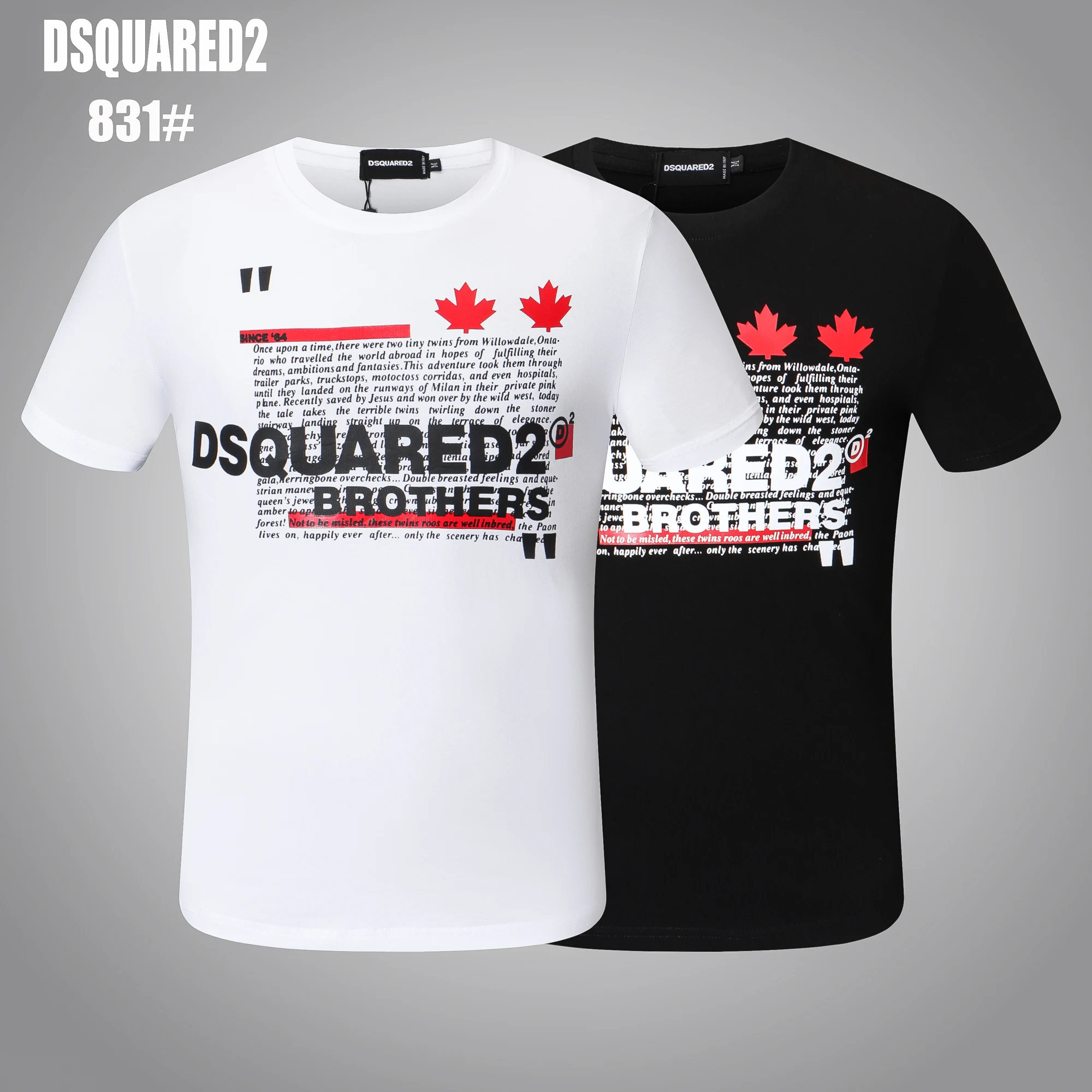 DSQUARED2 New Men's Women's Printed LettersRound Neck Short Sleeve Street Hip Hop Pure Cotton Tee T-Shirt 831
DSQUARED2 New Men's Women's Printed LettersRound Neck Short Sleeve Street Hip Hop Pure Cotton Tee T-Shirt 831