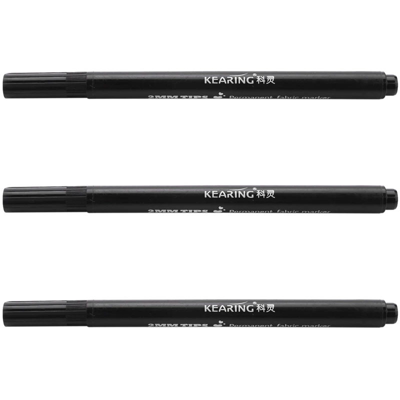 3 X Fabric Marker Pens Permanent Colors For DIY Textile Clothes T-Shirt Shoes Black
3 X Fabric Marker Pens Permanent Colors For DIY Textile Clothes T-Shirt Shoes Black