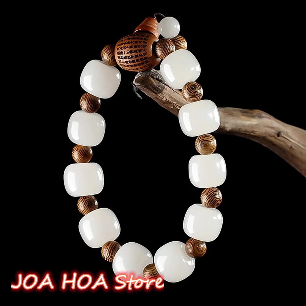 Cylindrical Beads Bracelet Fine Jewelry Accessories Natural White Gold Silk Jade Handmade Hand Ring Bangles
Cylindrical Beads Bracelet Fine Jewelry Accessories Natural White Gold Silk Jade Handmade Hand Ring Bangles