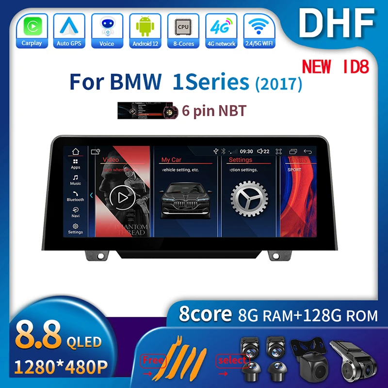 Система ID8 на Android 12, 8,8 дюйма, для BMW 1 серии 2017, Carplay, автомобильные аксессуары, мультимедийный плеер, Авторадио, Беспроводная Bluetooth-навигация
Система ID8 на Android 12, 8,8 дюйма, для BMW 1 серии 2017, Carplay, автомобильные аксессуары, мультимедийный плеер, Авторадио, Беспроводная Bluetooth-навигация